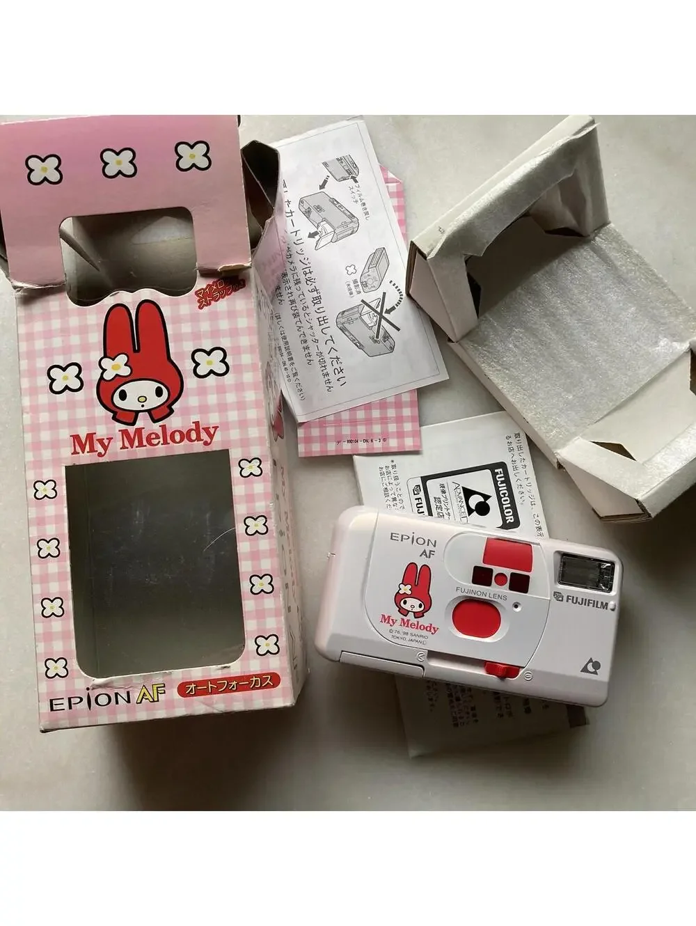 Working Japan Japanese Sanrio My Melody Fujifilm Epion AF 35mm Film Toy Camera